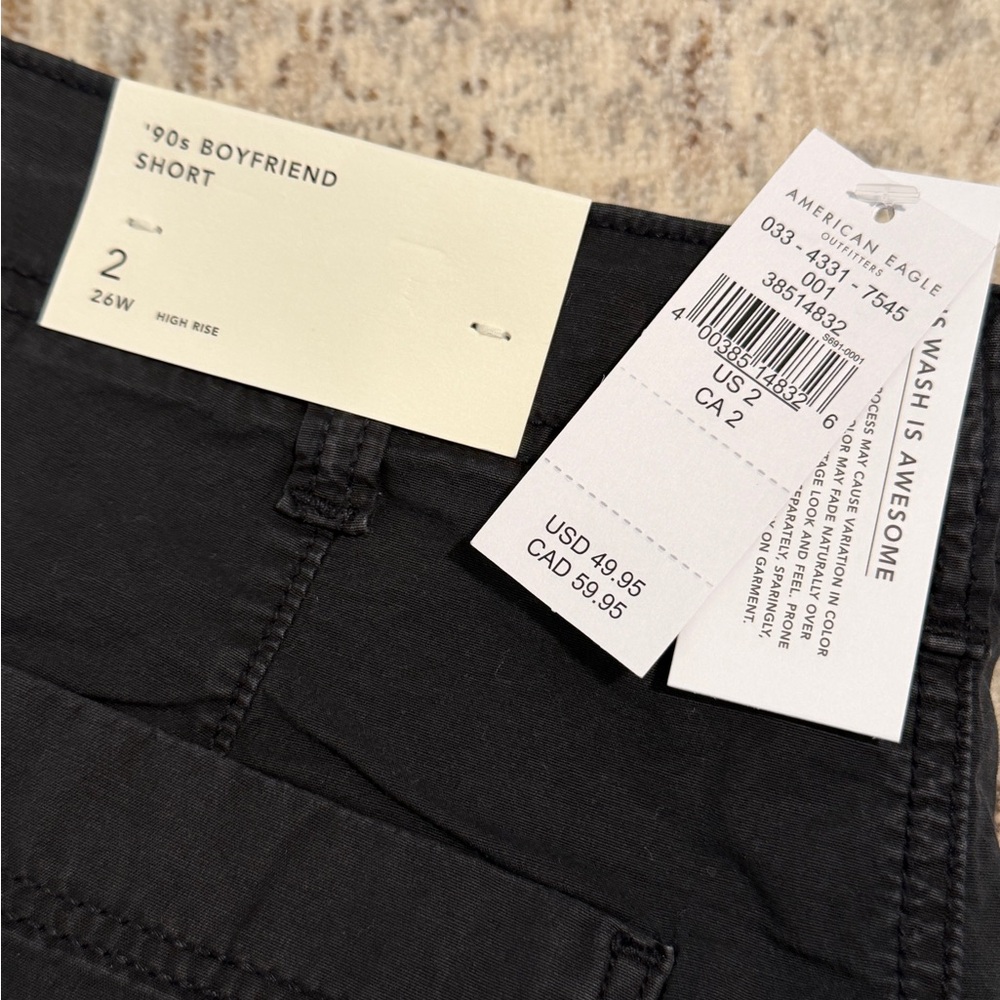 American Eagle NWT Women’s Navy Frayed Cargo Shorts. - Picture 3 of 6
